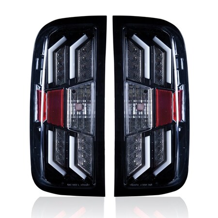 Winjet Led Tail Lights -  Gloss Black / Clear CTWJ-0383-GBC